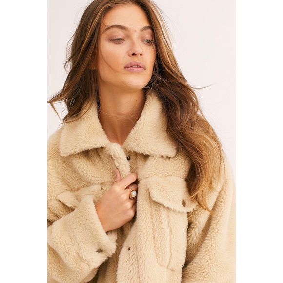 Free People Jackets & Blazers - NWT Free People Sherpa Trucker Jacket
